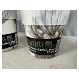 4 New Bamboo Fiber Coffee Mugs with Lid and Heat Sleeve