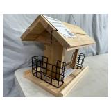 New Cedar Bird Feeder with Hopper and Suet Feeders