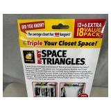 New Pack of 18 Ruby Space Triangles For Closet Organization