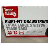 New Box of 33 Gallon Drawstring Trash Bags