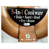 New 5 in 1 Copper Ceramic Coated 9.5 inch Frying Pan