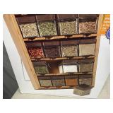 New Kamemstein 16 Jar Bamboo Spice Rack FILLED with Spices
