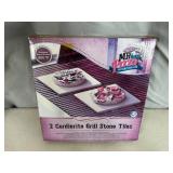 New Set of 2 Cordierite Grill Stone Tiles