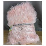 Pink Round Plush Shag Area Rug 5x5 $39.99 Retail - Brand New