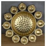 Decorative Urli Bowl with Tea Light Holders $99.99 Retail - Brand New
