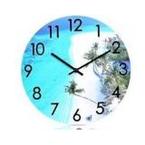 Beach Theme 16 Inch Outdoor Wall Clock $34.99 Retail - Brand New