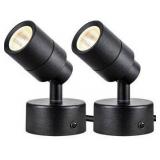 SUNVIE 2 Pack LED 120V 3" SpotLights Indoor, 3W Up Lights Floor Spotlight, 3000K Uplights - Brand New