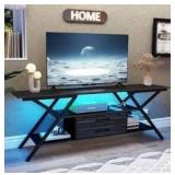 TV Stand with LED Lights $120 Retail - Brand New