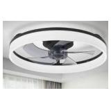 20" Bladeless Ceiling Fan with Light Remote & App Control $91.99 Retail - Brand New