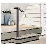 Single Post Outdoor Handrail 1-2 Step Black $62.99 Retail - Brand New