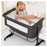 3 in 1 Bedside Baby Bassinet Sleeper Dark Gray $89.99 Retail - Brand New