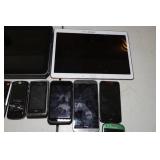 Assorted Tablets and Smartphones for Parts