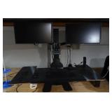 VonHaus Adjustable Height Standing Desk with 2 Dell Monitors