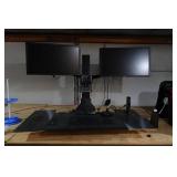 VonHaus Adjustable Height Standing Desk with 2 Dell Monitors