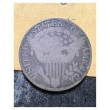 1806 STEMS PAINTED 6 US DRAPED BUST HALF DOLLAR LARGE EAGLE
