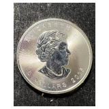 2016 CANADIAN MAPLE LEAF 1 TROY OZ .9999 FINE SILVER
