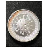 2 TROY OZ .999 FINE SILVER 2020 COVID ROUND