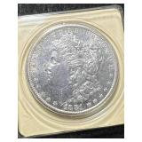 1881-S US MORGAN SILVER DOLLAR IN CASE