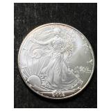 2002 AMERICAN SILVER EAGLE 1 TROY OZ .999 FINE SILVER