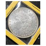 1886 US MORGAN SILVER DOLLAR