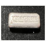1 TROY OZ .999 FINE SILVER YEAGERS BAR