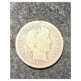 1913 US BARBER DIME