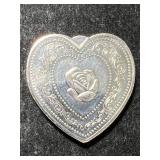 1 TROY OZ .999 FINE SILVER ESPECIALLY FOR YOU HEART SHAPED BAR