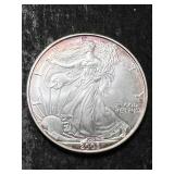 2005 AMERICAN SILVER EAGLE 1 TROY OZ .999 FINE SILVER