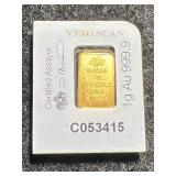 1 GRAM .999 FINE GOLD PAMP BAR