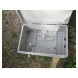 Metal locking /latching box with op...