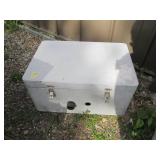 Metal locking /latching box with op...