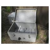 Metal locking /latching box with op...