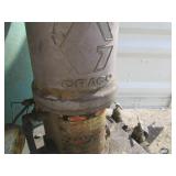 Graco paint sprayer mounted to a wo...