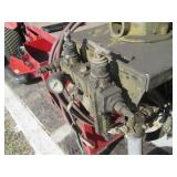 Graco paint sprayer mounted to a wo...