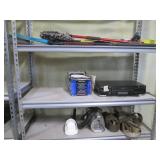 Contents of shelf including tie dow...
