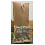 ^Masonite Providence 36 in. x 80 in. 7 Panel Right-Hand Inswing 1/4 Lite Center Arch Primed White Steel Prehung Front Door Msrp $786.00