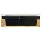 ^Northern Tool + Equipment Deep Crossover Truck Toolbox with Removable Tray, 69in. x 20in. x 19in., Aluminum, Gloss Black, Pushbutton Latches #41914 Msrp $549.99