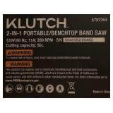 Klutch Electric Portable Benchtop Band Saw, 120 Volts #5797354 Msrp $239.99