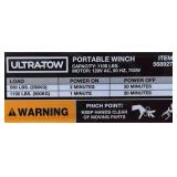 Ultra-Tow Portable Electric Winch, 120V, 1100-Lb. Capacity, Steel Cable, Brushless #5689273 Msrp $449.98