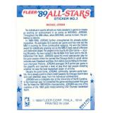 1989 Fleer Sticker #3 Michael Jordan Basketball Card