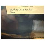 The Wine Savant Hockey Decanter Set 4 Glasses Tray Boxed