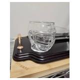 The Wine Savant Hockey Decanter Set 4 Glasses Tray Boxed