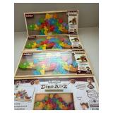 BeginAgain Dino A to Z Wooden Alphabet Puzzle Lot of 4 Boxed Toys