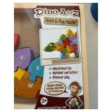 BeginAgain Dino A to Z Wooden Alphabet Puzzle Lot of 4 Boxed Toys