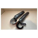 MM Mad Man Black Automatic Bella Umbrellas Hook Handle Lot of 2 New