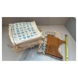 American Heirloom State Shape Bamboo Cutting Boards Lot of 6 w Bags
