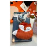 Fox Baby Gift Lot Plush Bib Mittens Pacifier Lovey Backpack Tags