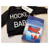 Portage and Main Hockey Babe 0-6M Baby Shirt & Zamboni Book Set