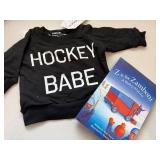 Portage and Main Hockey Babe 0-6M Baby Shirt & Zamboni Book Set