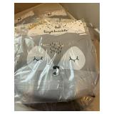 Twenty One Tiny Twinkle Roll-Up Silicone Bib Lot Gray Animal Print New Sealed